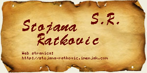 Stojana Ratković vizit kartica
